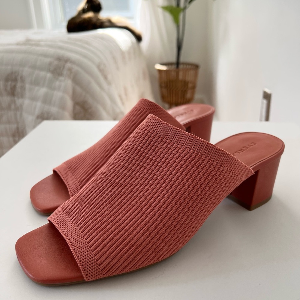 Everlane Glove Mule in ReKnit - Pink/Salmon
